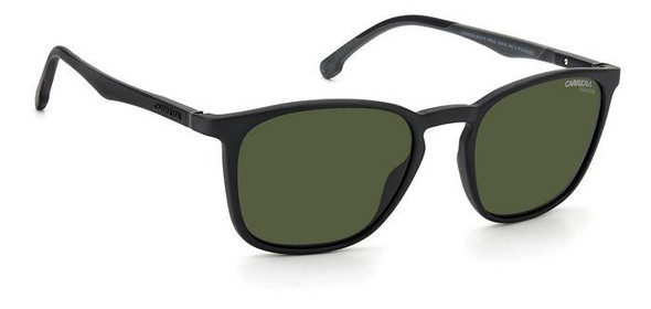 CARRERA SUNGLASSES - MATTE BLACK FRAME, GREEN POLARIZED LENSES, 53-20-145