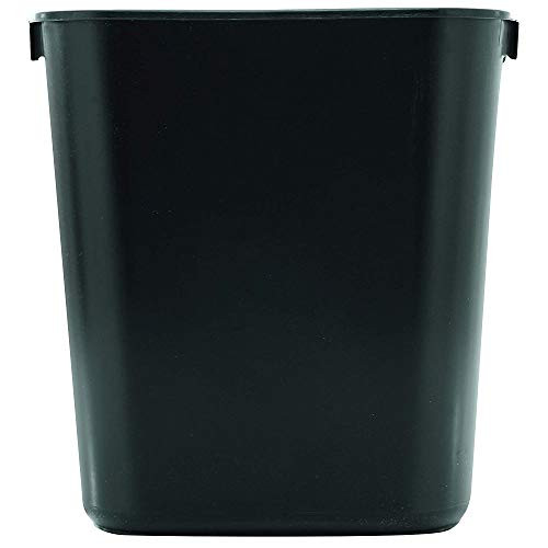 RUBBERMAID COMMERCIAL 295500BK DESKSIDE PLASTIC WASTEBASKET RECTANGULAR - BLACK