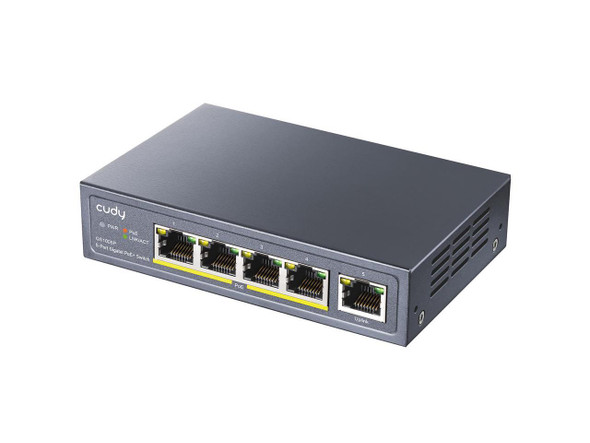 Cudy GS1005P 5-Port Gigabit POE+ Switch 60W PoE 5 10/100/1000Base-TX Ports