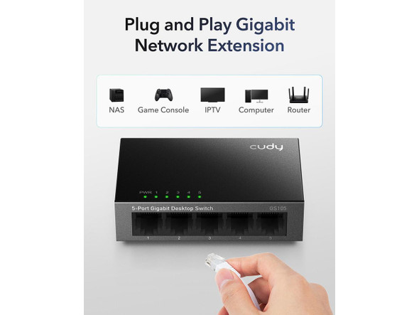 Cudy 5-Port Gigabit Unmanaged Switch GS105