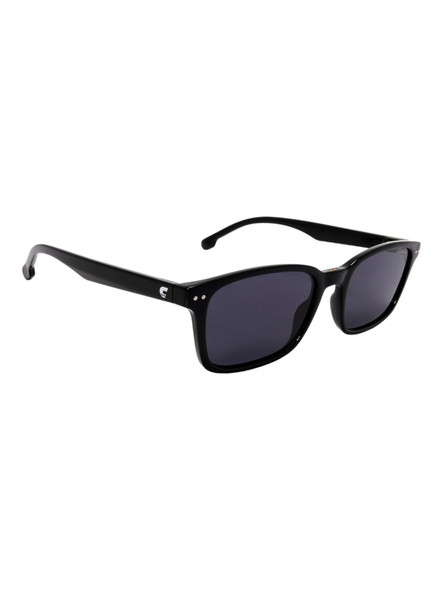 CARRERA RECTANGULAR SUNGLASSES - SHINY BLACK FRAME, GRAY LENSES, 50-18-135