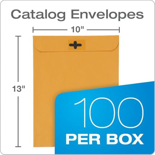 QUALITY PARK POSTAGE SAVING CLEARCLASP, CHEESE BLADE FLAP, BROWN/KRAFT (43768)