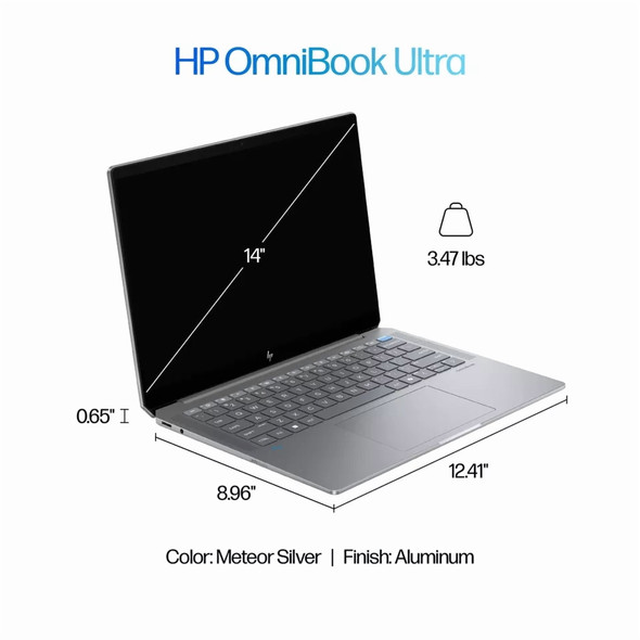 HP OmniBook Ultra 14-fd00 14" 2.2K Laptop, Ryzen AI 9 365 32GB 2TB W11H