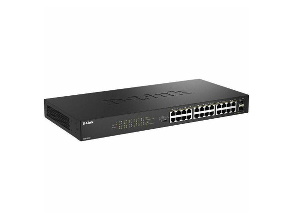 D-Link 26-Port Gigabit Unmanaged PoE Switch - 24 Ports - Gigabit Ethernet - 2