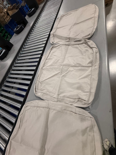 GENERIC 3PIECE SEAT CUSHION COVER BEIGE - BEIGE