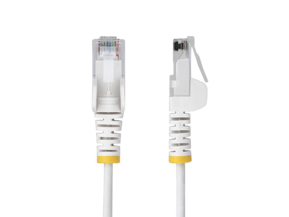 StarTech 15ft White Slim CAT6 Ethernet Cable, Snagless RJ45, LSZH, 28AWG Pure
