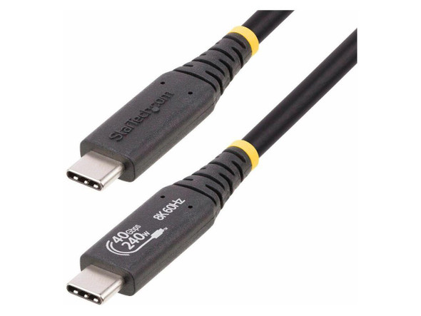 StarTech 1.6ft USB4 Cable USB-IF Certified USB-C Cable 50C40GUSB4CABLE
