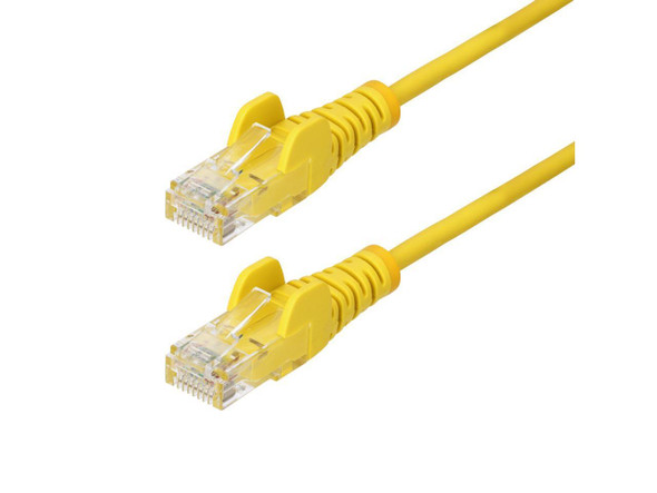 StarTech 10ft Yellow Slim CAT6 Ethernet Cable, Snagless RJ45, LSZH, 28AWG Pure