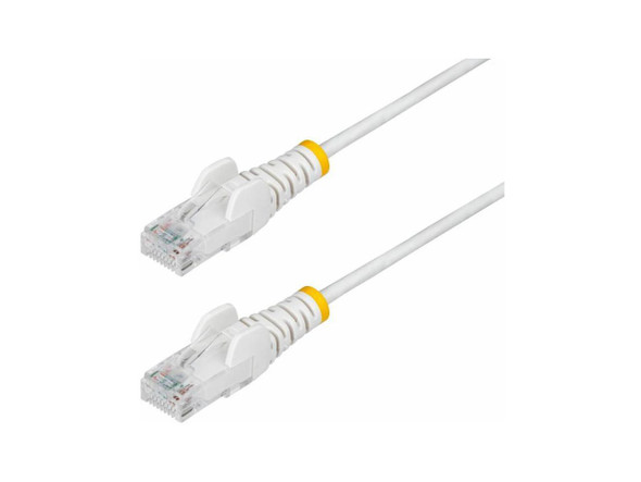 StarTech 1ft White Slim CAT6 Ethernet Cable, Snagless RJ45, LSZH, 28AWG Pure