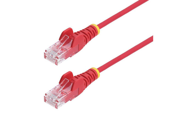 StarTech 7ft Red Slim CAT6 Ethernet Cable, Snagless RJ45, LSZH, 28AWG Pure Bare
