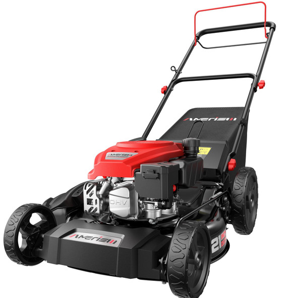 AMERISUN 21" STEEL DECK SELF-PROPELLED LAWN MOWER 170CC FILED COMMERCIAL - RED