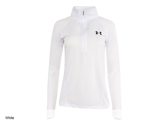 UNDER AMROUR UNDER ARMOUR WOMEN'S 1/2 ZIP PULLOVER - SIZE: WOMEN M - WHITE New