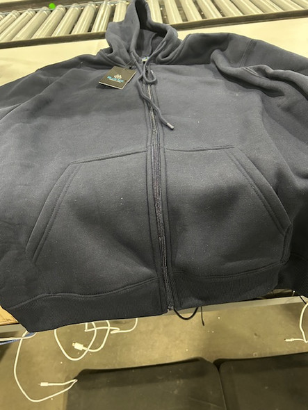 BLUE ICE PREMIUM CLOTHING BLUE ICE ZIP HOODIE - SIZE: MEN XL WOMEN XL - NAVY New