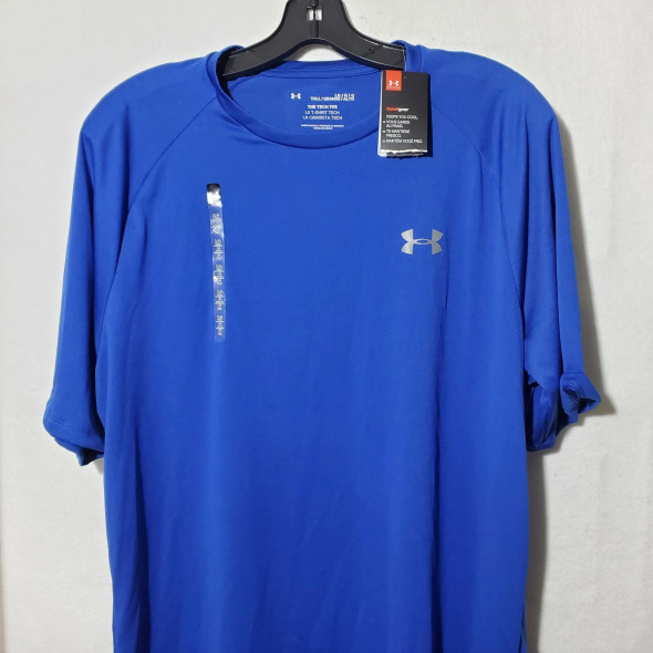 UNDER ARMOUR SHIRT MEN'S THE TECH TEE SHIRT CREWNECK SHORT SLEEVE SIZE L - BLUE New