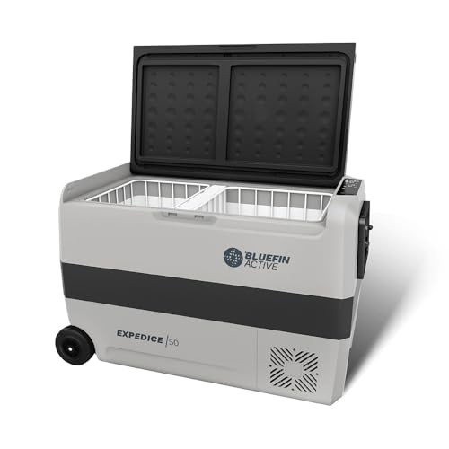 BLUEFIN ACTIVE EXPEDICE 50L PORTABLE TRAVEL FRIDGE ADVANCED COOLING - GRAY