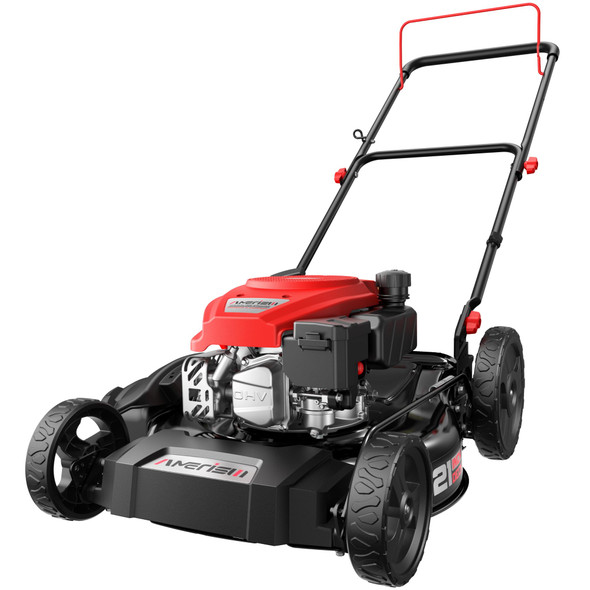 AMERISUN 21" LAWN MOWER, 144CC, 2-IN-1, 6-POSITION HT ADJ, AV8621C - BLACK/RED