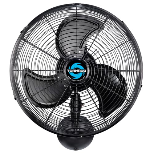 TORNADO 16" PRO SERIES WATERPROOF FAN HIGH VELOCITY HEAVY DUTY METAL - BLACK