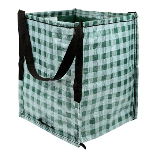DURASACK REMOVABLE STORAGE TOTE BAG - 22-GALLON POLYPROPYLENE - GINGHAM GREEN New