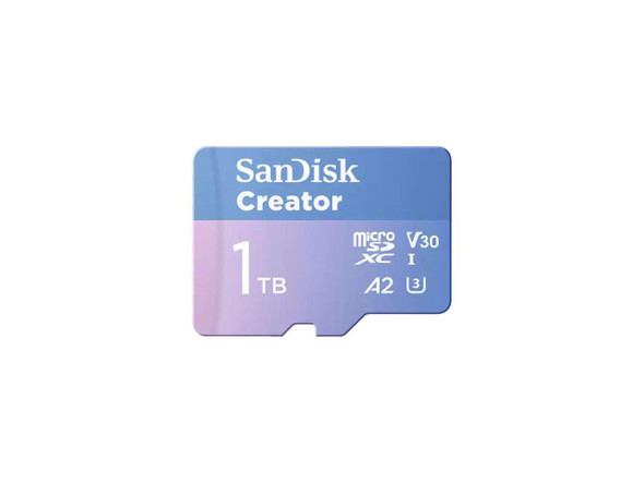 SanDisk Creator Series 1TB UHS-I microSDXC Memory Card with SD Adapter - - 190