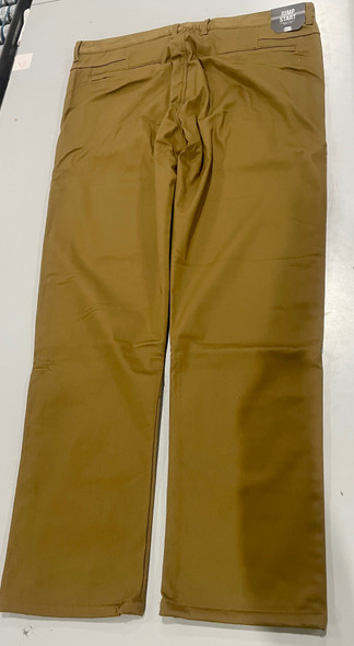 JUMPSTART MEN’S FLEECE-LINED STRETCH CHINO WORK PANTS, SIZE: 40X31 - TIMBER New