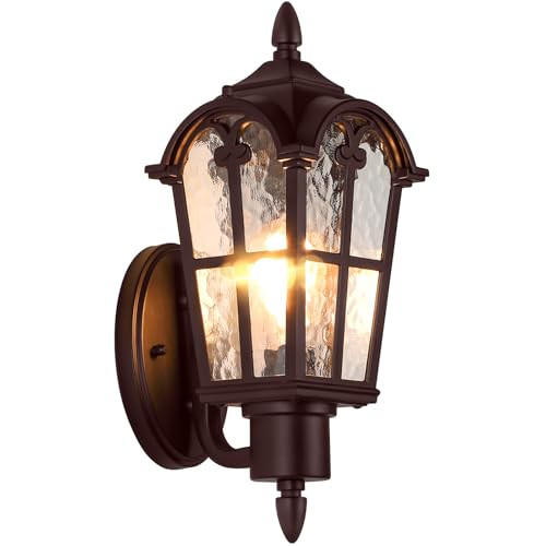 SUCOLITE LARGE SIZE OUTDOOR WALL LIGHT FIXTURES BROWN EXTERIOR LIGHTING FIXTURES