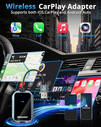UBEESIZE WIRELESS CARPLAY ADAPTER 2025 SEAMLESS WIRELESS UPGRADE PL5