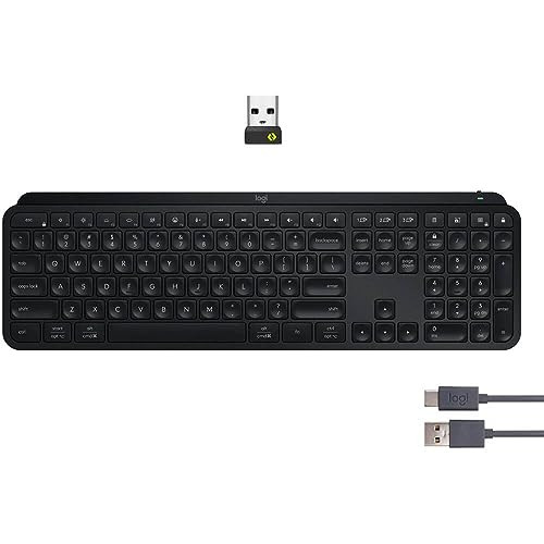 LOGITECH MX KEYS S WIRELESS BACKLIT KEYBOARD WITH PROGRAMMABLE KEYS - BLACK