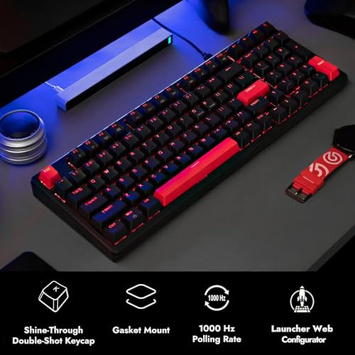LEMOKEY X5 Wired Gaming Mechanical Keyboard Windows/Linux - RED/BLACK