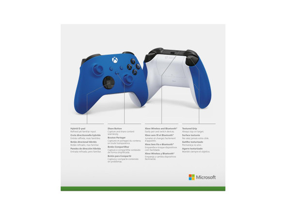 Xbox Wireless Controller - Shock Blue for Xbox Series X|S, Xbox One, and Windows