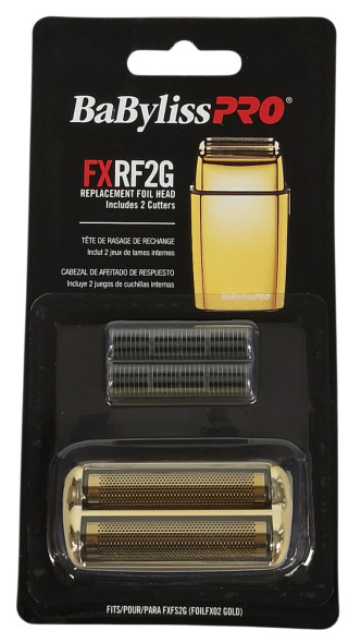 BABYLISSPRO METALFX GOLD REPLACEMENT DOUBLE FOIL SHAVERS HEAD & CUTTERS - GOLD New