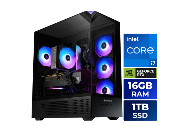 iBUYPOWER Element Gaming PC Desktop - Intel Core i7 14700F, NVIDIA GeForce RTX