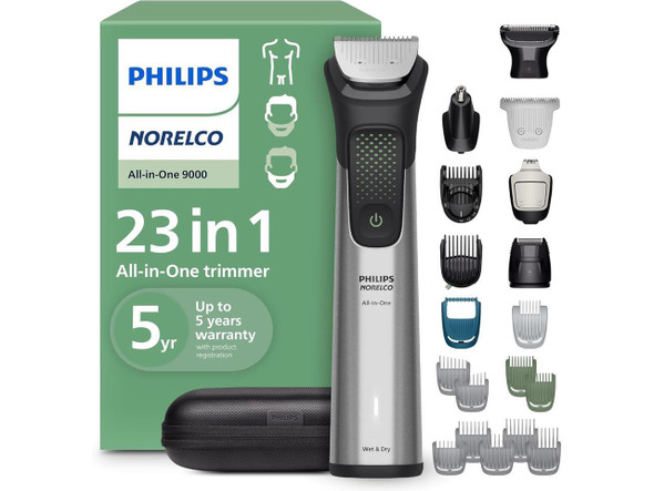 Philips Norelco All-in-One 9000 Series 23-Piece Trimmer - Electric Shaver and