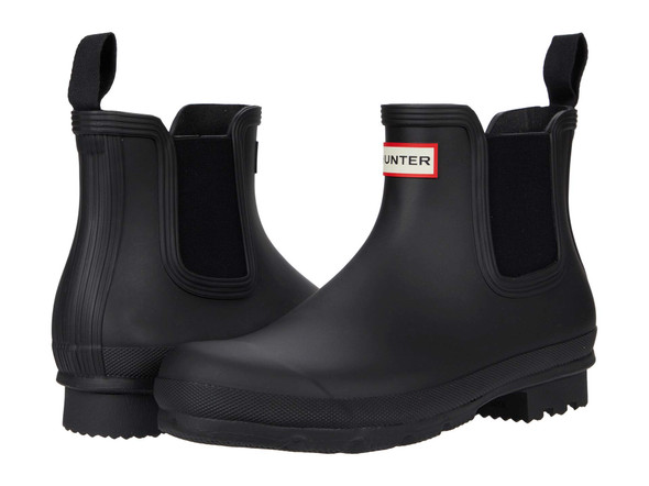 MFS9116RMA HUNTER MEN'S ORIGINAL CHELSEA RAIN BOOTS SIZE 10 BLACK