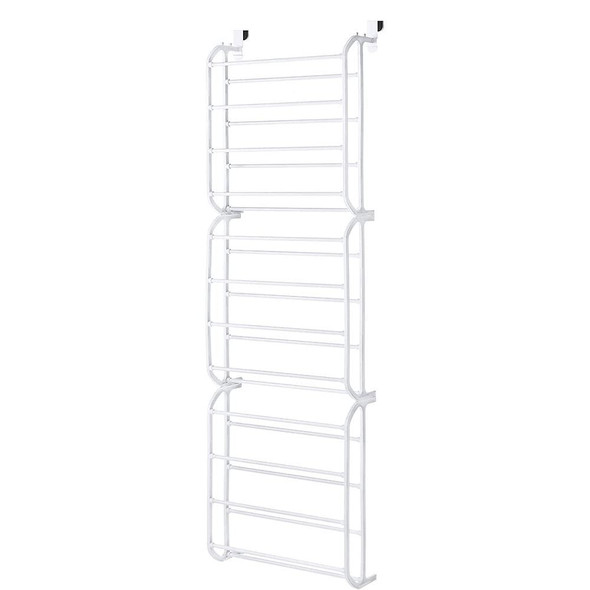 WHITMOR OVER THE DOOR SHOE RACK, 36 PAIR - WHITE