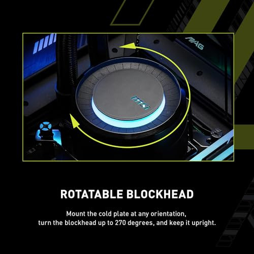 MSI MAG CORELIQUID E360 WHITE AIO ARGB CPU LIQUID COOLER ROTATING CAP - WHITE New