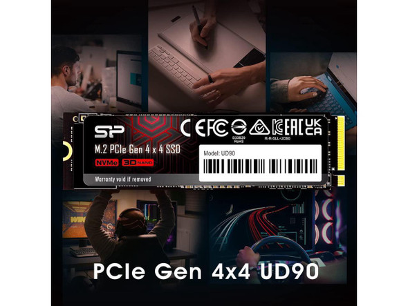 Silicon Power 1TB UD90 NVMe 4.0 Gen4 PCIe M.2 SSD R/W up to 5,000/4,800 MB/s