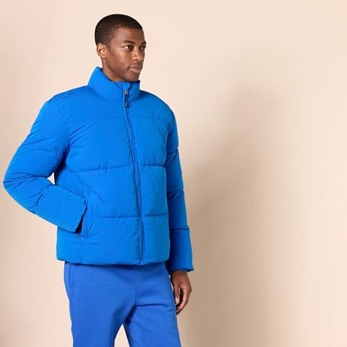 AMAZON ESSENTIALS MENS MOCK NECK HEAVYWEIGHT PUFFER COAT SIZE - XL - BLUE New