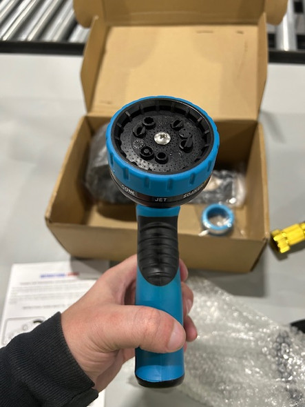 GENERIC 25FT EXPANDABLE GARDEN HOSE WITH 10 FUNCTION NOZZLE - BLACK