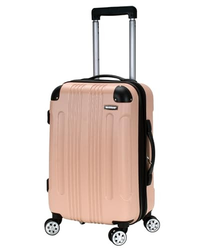 Rockland London Hardside Spinner Wheel Luggage, Champagne, Carry-On 20-Inch New