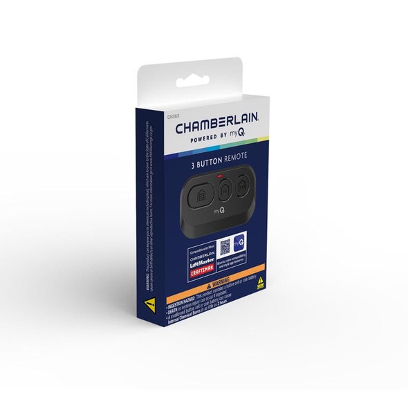 CHAMBERLAIN MYQ 3 GARAGE DOOR OPENER REMOTE FOR CHAMBERLAIN LIFTMASTER - BLACK