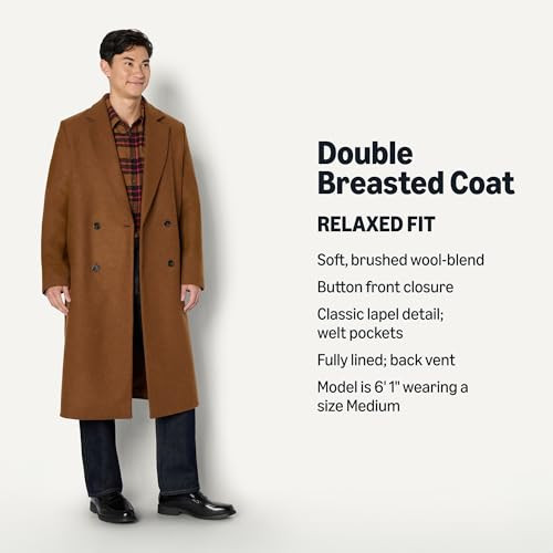 AMAZON ESSENTIALS (DEMI'S PICK) MEN'S RELAXED-FIT WOOL BLEND - CARAMEL HEATHER