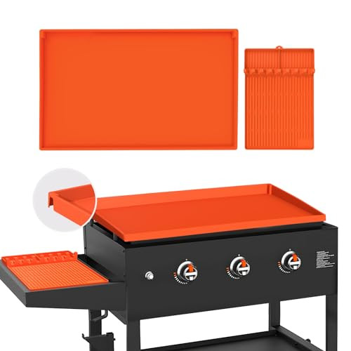 GUSOYO FULL-EDGE 28" BLACKSTONE SILICONE GRIDDLE COVER SGM002 - ORANGE