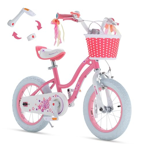 RoyalBaby Girls Bike, Stargirl EZ Kids Bike Balance and Pedal Bicycle New