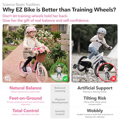 RoyalBaby Girls Bike, Stargirl EZ Kids Bike Balance and Pedal Bicycle New