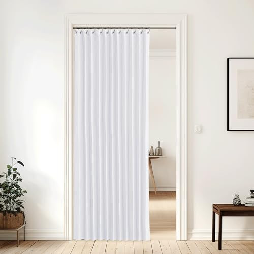NICETOWN BEDROOM CURTAINS ROOM DARKENING WINDOW DRAPES 60X80 - WHITE