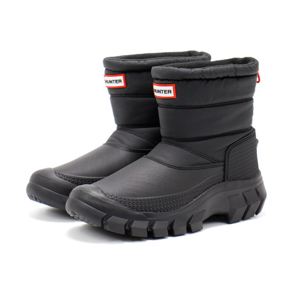 HUNTER WOMEN'S INTREPID INSULATED SHORT SNOW BOOTS, BLACK - SIZE: WOMEN 8 New