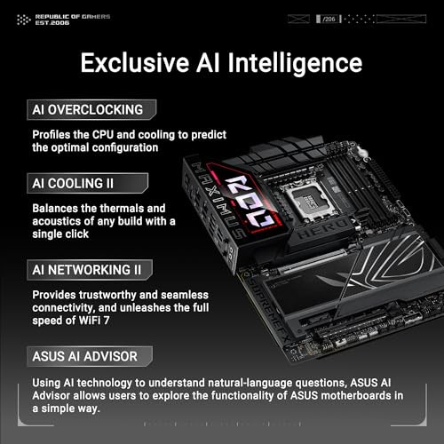 ASUS ROG MAXIMUS Z890 HERO INTEL Z890 LGA 1851 ATX MOTHERBOARD - BLACK