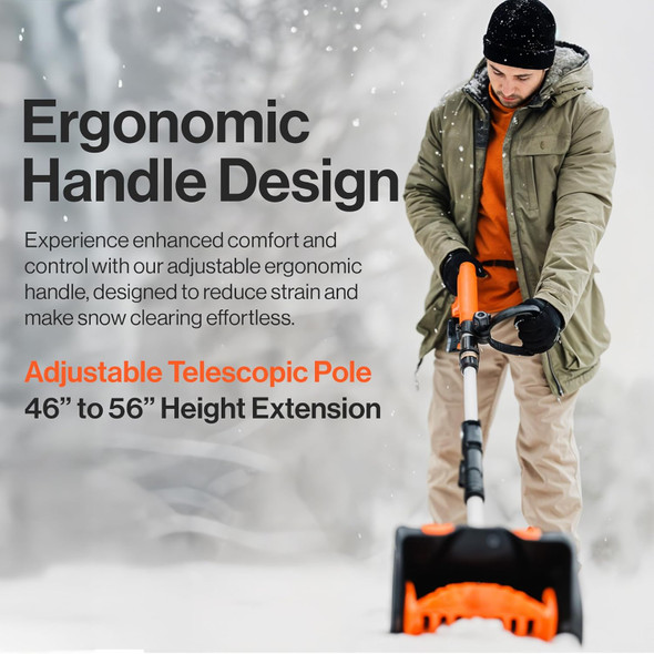 SUPERHANDY CORDLESS SNOW SHOVEL LIGHTWEIGHT 300 LBS/MIN SNOW CAPACITY TOOL ONLY