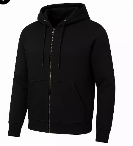 BLUE ICE MEN'S FULL-ZIP LONG-SLEEVE HOODIE - SIZE: MEN M - BLACK New