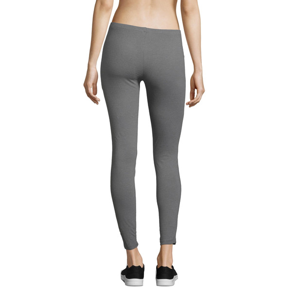 HANES WOMEN'S HANES STRETCH JERSEY LEGGINGS SIZE: LARGE - CHARCOAL HEATHER